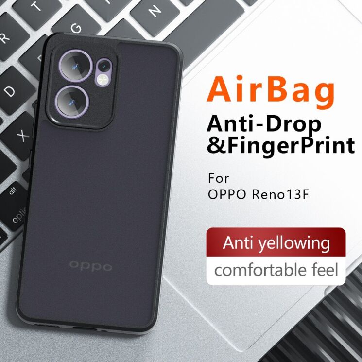 Защитный чехол Deexe Matte Skin для OPPO Reno 13 F/FS 5G - Black: фото 11 из 14