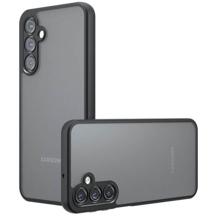 Защитный чехол Deexe Matte Skin для Samsung Galaxy A16 (A165) - Transparent / Black: фото 1 из 12