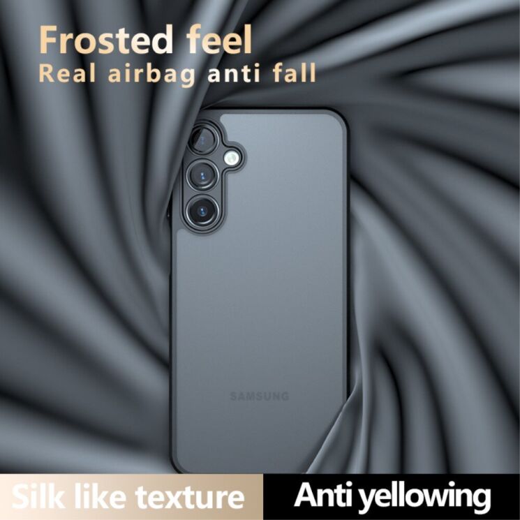 Защитный чехол Deexe Matte Skin для Samsung Galaxy A16 (A165) - Transparent / Black: фото 8 из 12