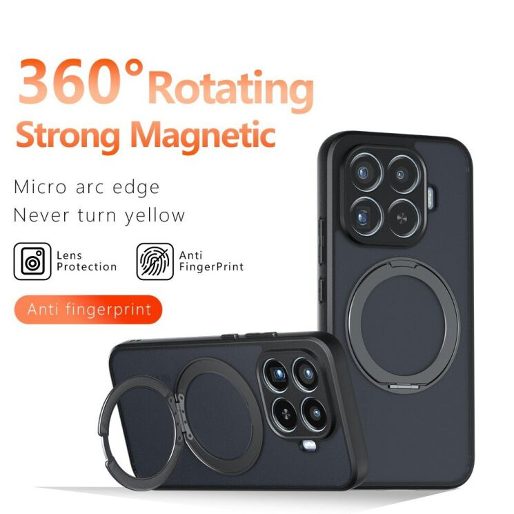 Защитный чехол Deexe Matte Skin Kickstand with MagSafe для Xiaomi 17T Pro - Transparent Black (422348TB) Защитный чехол Deexe Matte Skin Kickstand with MagSafe для Xiaomi 17T Pro - Transparent Black: фото 6 из 16