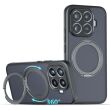 Захисний чохол Deexe Matte Skin Kickstand with MagSafe для Xiaomi 17T Pro - Transparent Black (422348TB)