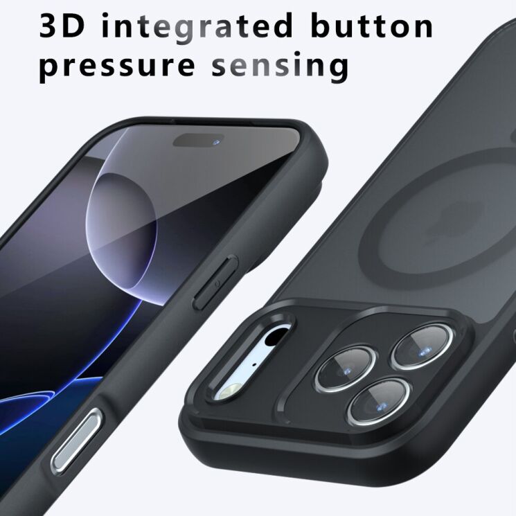 Защитный чехол Deexe Matte Skin with MagSafe для Apple iPhone 17 Pro - Black: фото 11 из 11