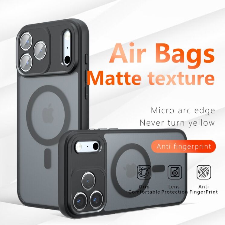 Защитный чехол Deexe Matte Skin with MagSafe для Apple iPhone 17 Pro - Black: фото 4 из 11