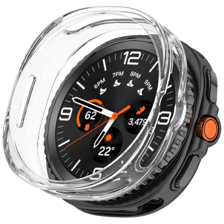 Защитный чехол Deexe Protective Frame для Samsung Galaxy Watch 8 Classic - Transparent: фото 1 из 3