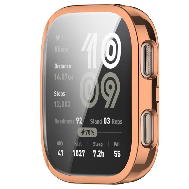 Захисний чохол Deexe Protective Frame для Xiaomi Amazfit Bip 6 - Rose Gold: фото 2 з 10