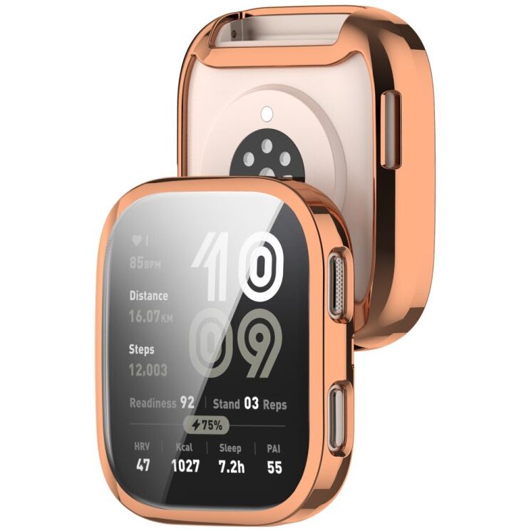 Захисний чохол Deexe Protective Frame для Xiaomi Amazfit Bip 6 - Rose Gold: фото 3 з 10