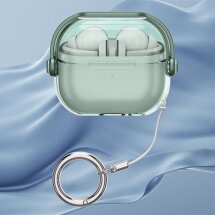 Захисний чохол Deexe Pure Stand для Samsung Galaxy Buds 3 / Buds 3 Pro - Transparent Green: фото 1 з 5