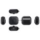 Захисний чохол Deexe Ridge Guard для Samsung Galaxy Buds 3 / Buds 3 Pro - Black (360920B). Фото 3 з 3