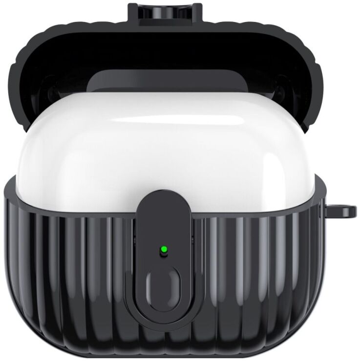 Захисний чохол Deexe Ridge Guard для Samsung Galaxy Buds 3 / Buds 3 Pro - Black: фото 1 з 3