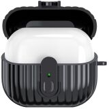 Захисний чохол Deexe Ridge Guard для Samsung Galaxy Buds 3 / Buds 3 Pro / Buds 3 FE - Black: фото 1 з 3