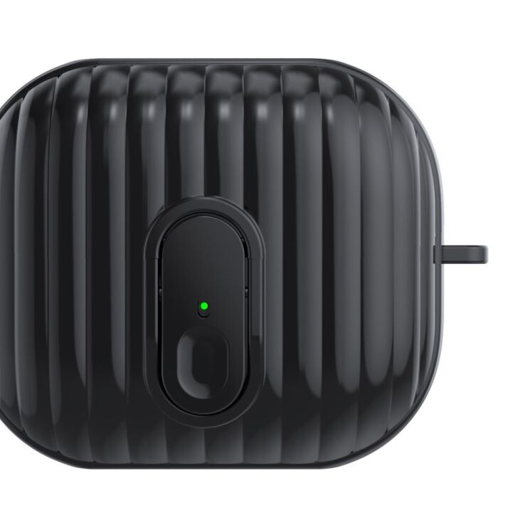 Захисний чохол Deexe Ridge Guard для Samsung Galaxy Buds 3 / Buds 3 Pro - Black: фото 2 з 3