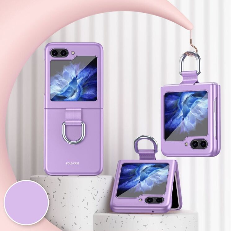 Защитный чехол Deexe Ring Case для Samsung Galaxy Flip 6 - Purple: фото 2 из 9