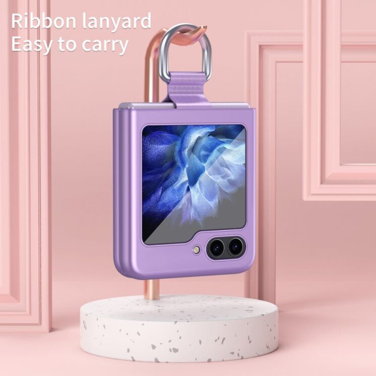 Защитный чехол Deexe Ring Case для Samsung Galaxy Flip 6 - Purple: фото 7 из 9