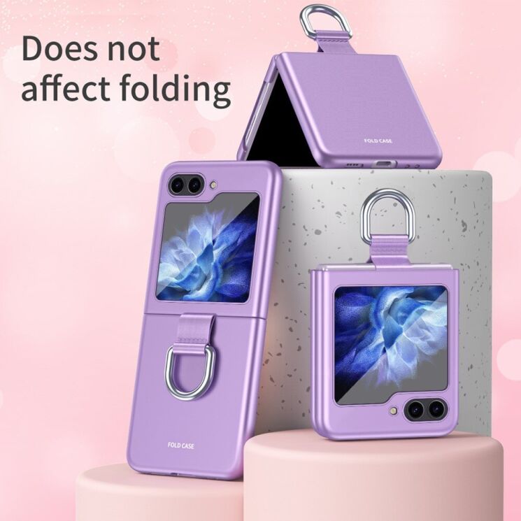 Защитный чехол Deexe Ring Case для Samsung Galaxy Flip 6 - Purple: фото 9 из 9