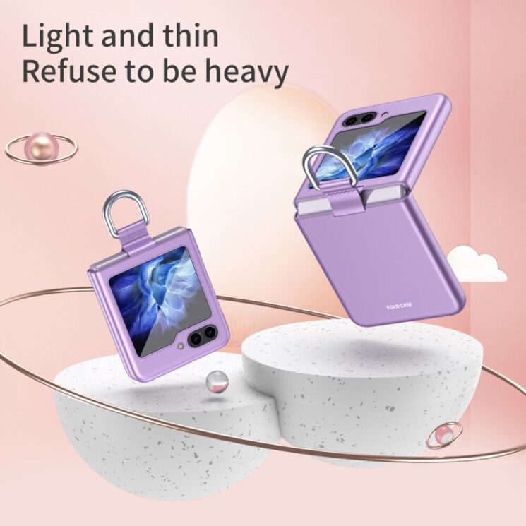 Защитный чехол Deexe Ring Case для Samsung Galaxy Flip 6 - Purple: фото 8 из 9
