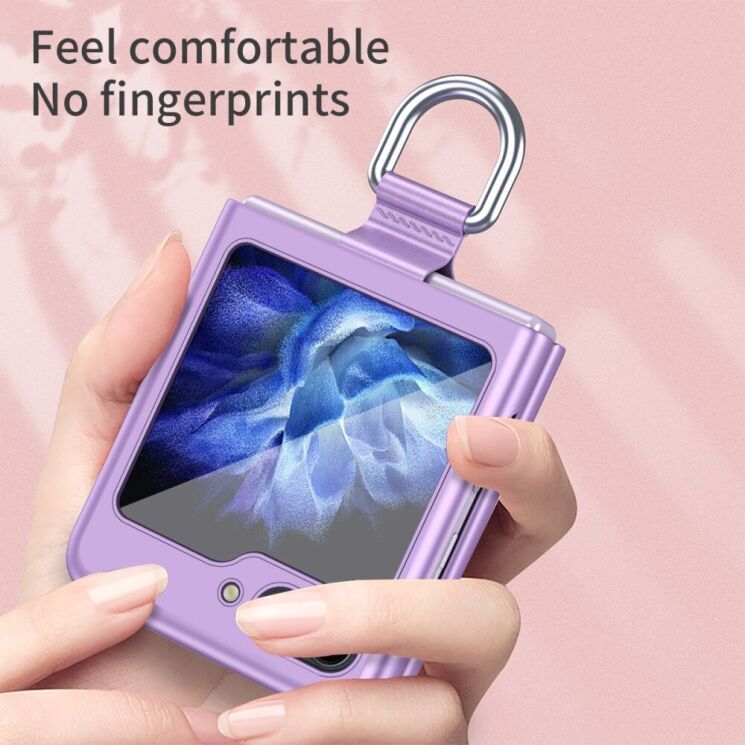 Защитный чехол Deexe Ring Case для Samsung Galaxy Flip 6 - Purple: фото 5 из 9
