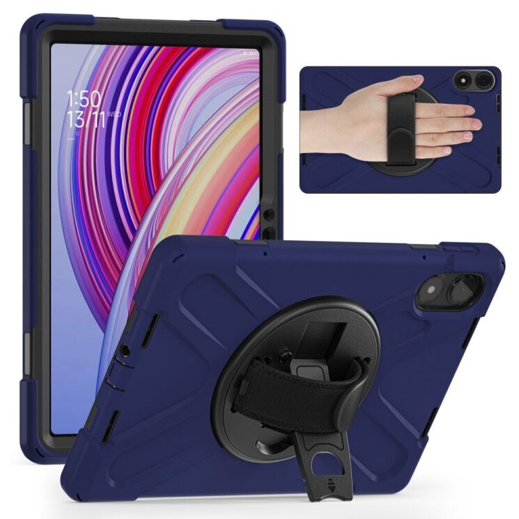 Защитный чехол Deexe Rotation Hybrid для Xiaomi Redmi Pad Pro / Poco Pad - Navy Blue: фото 2 из 14