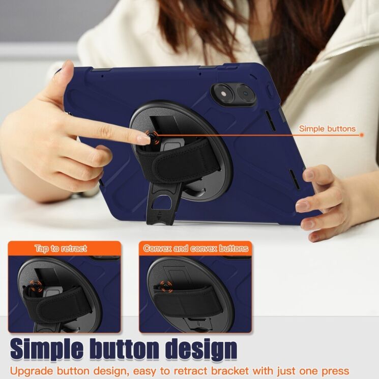 Защитный чехол Deexe Rotation Hybrid для Xiaomi Redmi Pad Pro / Poco Pad - Red: фото 4 из 14