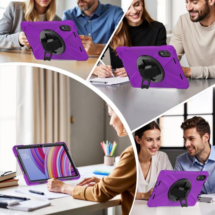 Защитный чехол Deexe Rotation Hybrid для Xiaomi Redmi Pad Pro / Poco Pad - Red: фото 14 из 14
