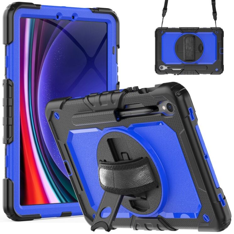 Захисний чохол Deexe Shockproof Case для Samsung Galaxy Tab S9 FE (X510/516) / Tab S10 FE (X520/526) - Dark Blue / Black: фото 2 з 9