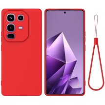Защитный чехол Deexe Silicone Case для Infinix Note 50 Pro Plus - Red: фото 1 из 8
