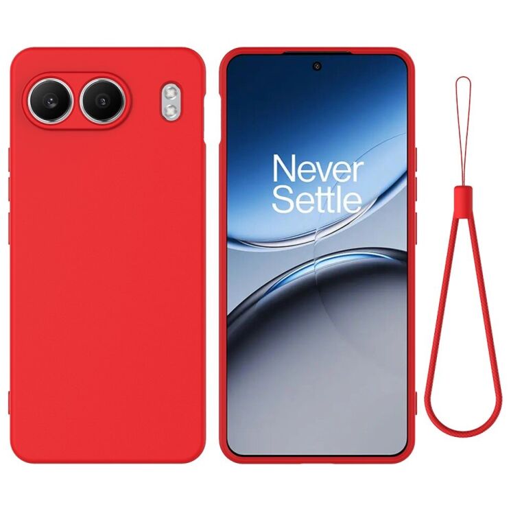 Защитный чехол Deexe Silicone Case для OnePlus Nord 4 - Red: фото 1 из 8