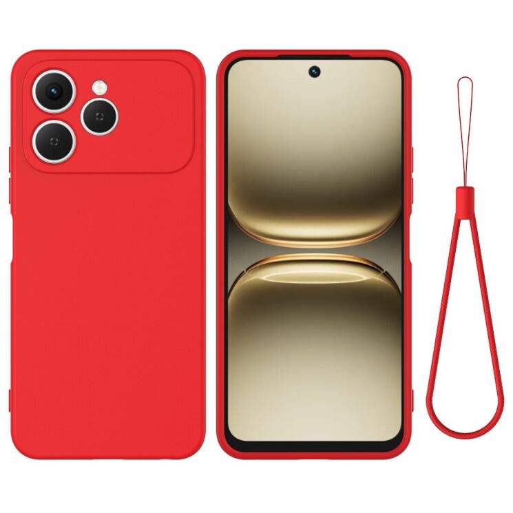 Силіконовий (TPU) чохол Deexe Silicone Case для TECNO Spark 40 - Red: фото 1 з 8