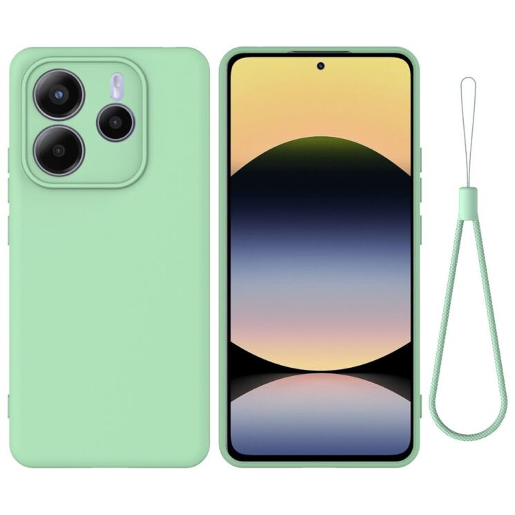 Защитный чехол Deexe Silicone Case для Xiaomi Redmi Note 14 5G - Green: фото 1 из 8