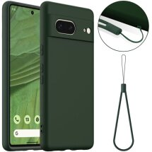Защитный чехол Deexe Silicone Case with MagSafe для Google Pixel 7 - Dark Green: фото 1 из 9