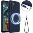 Захисний чохол Deexe Silicone Case with MagSafe для Motorola Moto G05 / Moto E15 - Dark Blue (372737DB)