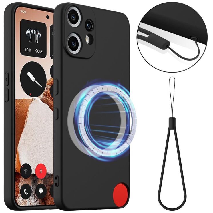 Защитный чехол Deexe Silicone Case with MagSafe для Nothing CMF Phone 2 Pro - Black: фото 1 из 9