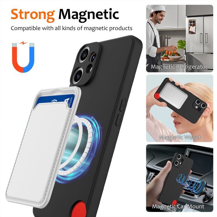 Защитный чехол Deexe Silicone Case with MagSafe для Nothing CMF Phone 2 Pro - Black: фото 4 из 9
