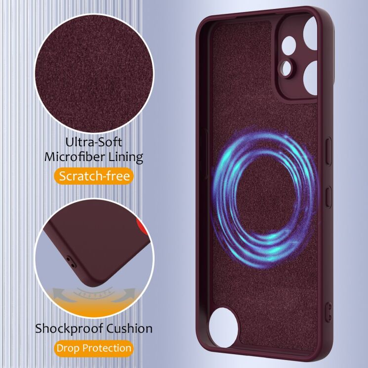 Защитный чехол Deexe Silicone Case with MagSafe для Nothing CMF Phone 2 Pro - Black: фото 8 из 9