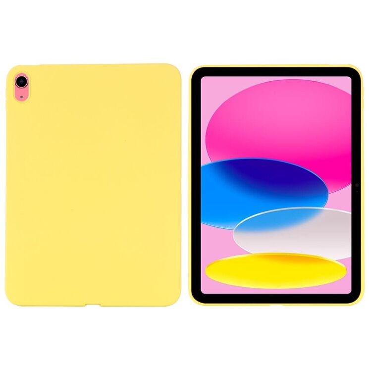 Захисний чохол Deexe Silicone Shell для Apple iPad 10.9 (2022) / iPad 11 (2025) - Yellow: фото 2 з 9