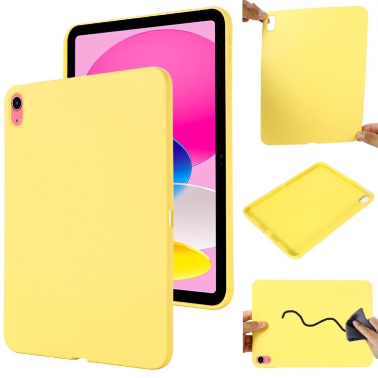 Захисний чохол Deexe Silicone Shell для Apple iPad 10.9 (2022) / iPad 11 (2025) - Yellow: фото 5 з 9