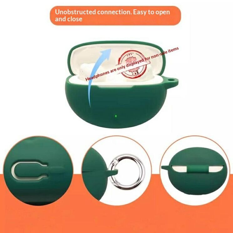 Защитный чехол Deexe Silicone Sleeve для Oppo Enco Air 5 Pro - Dark Blue: фото 9 из 11