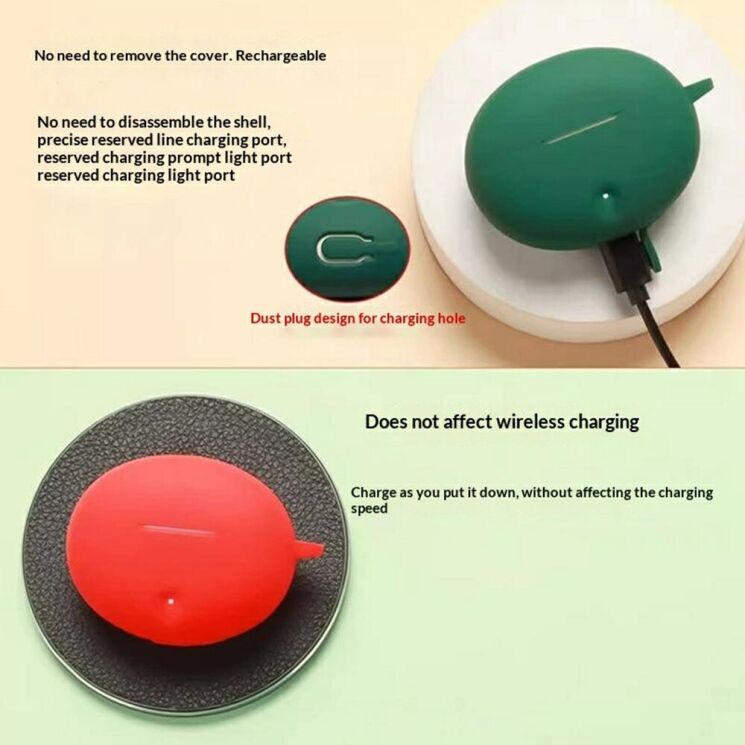 Защитный чехол Deexe Silicone Sleeve для Oppo Enco Air 5 Pro - Dark Blue: фото 8 из 11