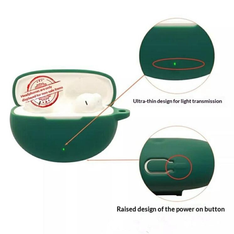 Защитный чехол Deexe Silicone Sleeve для Oppo Enco Air 5 Pro - Dark Blue: фото 7 из 11