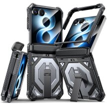 Защитный чехол Deexe Tank Stand для Samsung Galaxy Flip 8 - Grey: фото 1 из 9