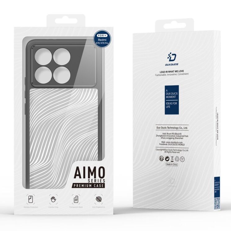 Защитный чехол DUX DUCIS Aimo Series для Xiaomi Poco F6 Pro - Black: фото 10 из 10