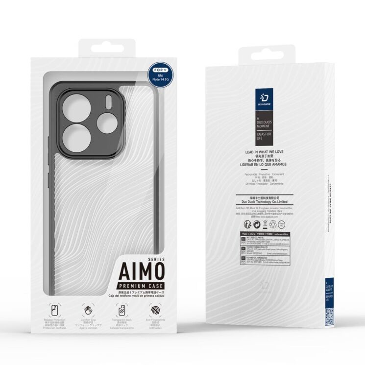 Защитный чехол DUX DUCIS Aimo Series для Xiaomi Redmi Note 14 5G - Black: фото 10 из 10