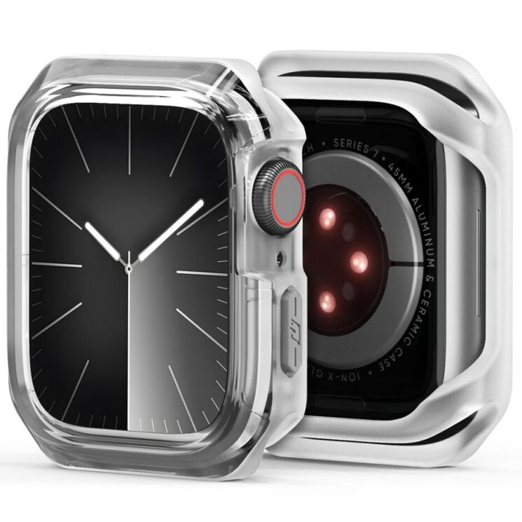 Захисний чохол Dux Ducis Tamo Series для Apple Watch 41 mm (7 / 8 / 9 Series) - Transparent White: фото 2 з 11