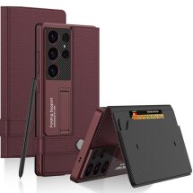 Защитный чехол GKK Card Holder для Samsung Galaxy S25 Ultra (S938) - Red: фото 1 из 9