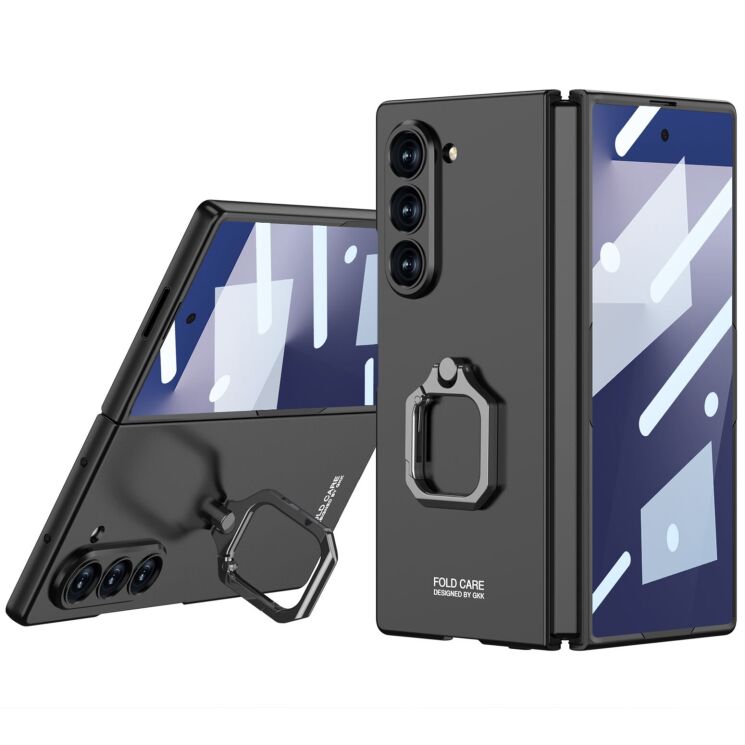 Защитный чехол GKK Ring Shell для Samsung Galaxy Fold 7 - Black: фото 1 из 11