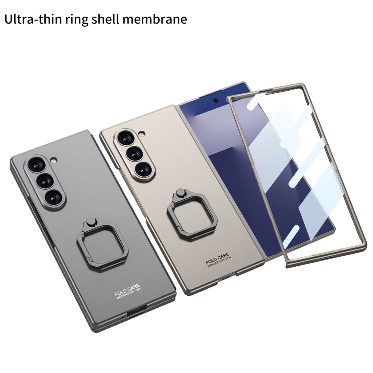 Защитный чехол GKK Ring Shell для Samsung Galaxy Fold 7 - Black: фото 10 из 11