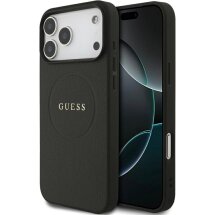 Защитный чехол Guess Grained Ring MagSafe для iPhone 17 Pro Max (GUHMP17XPGHSMMK) - Black: фото 1 из 9