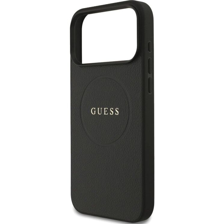 Защитный чехол Guess Grained Ring MagSafe для iPhone 17 Pro Max (GUHMP17XPGHSMMK) - Black (402885B) Защитный чехол Guess Grained Ring MagSafe для iPhone 17 Pro Max (GUHMP17XPGHSMMK) - Black: фото 6 из 9