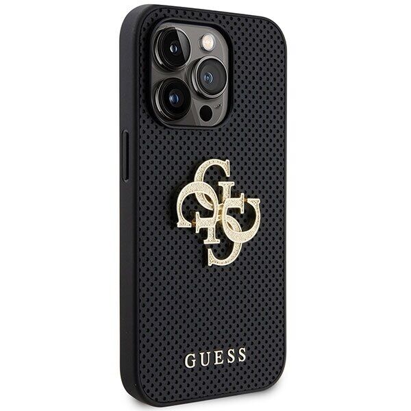 Защитный чехол Guess Perforated Glitter Logo для Apple iPhone 15 Pro Max - Black: фото 4 из 8