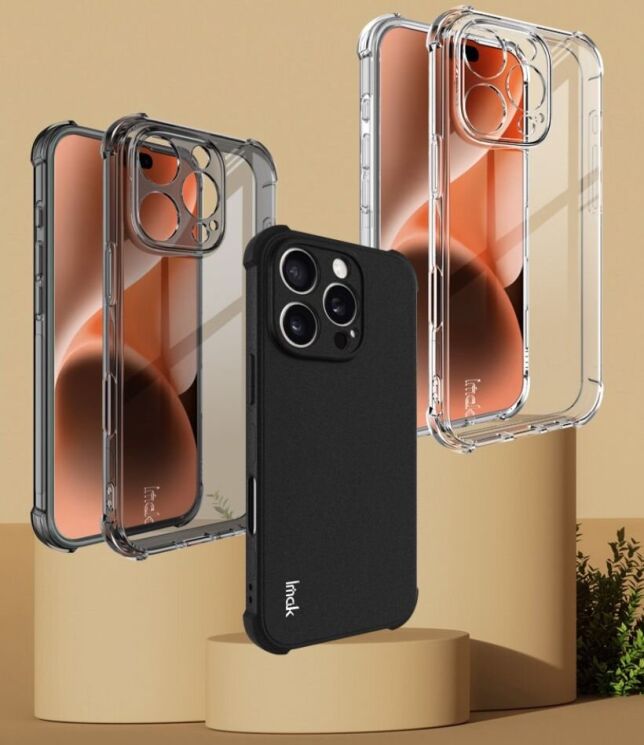 Защитный чехол IMAK Airbag MAX Case для Apple iPhone 16 Pro - Transparent: фото 6 из 10