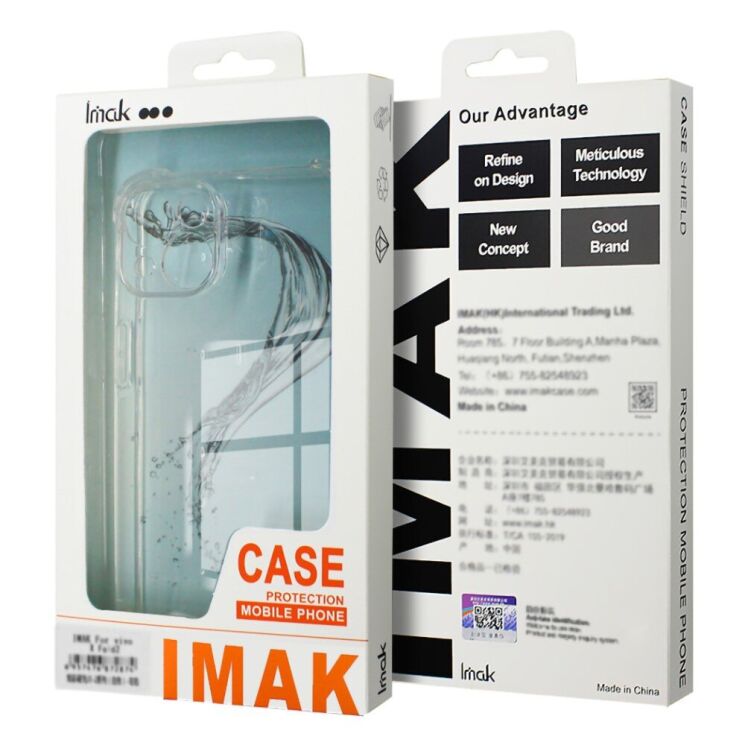 Защитный чехол IMAK Airbag MAX Case для Motorola Edge 50 Pro - Transparent Black: фото 13 из 13